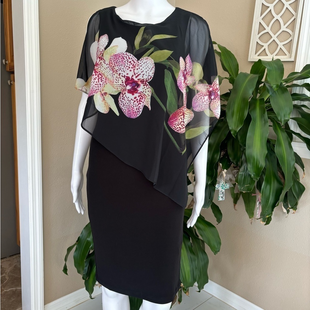 Elegant Black Floral Dress